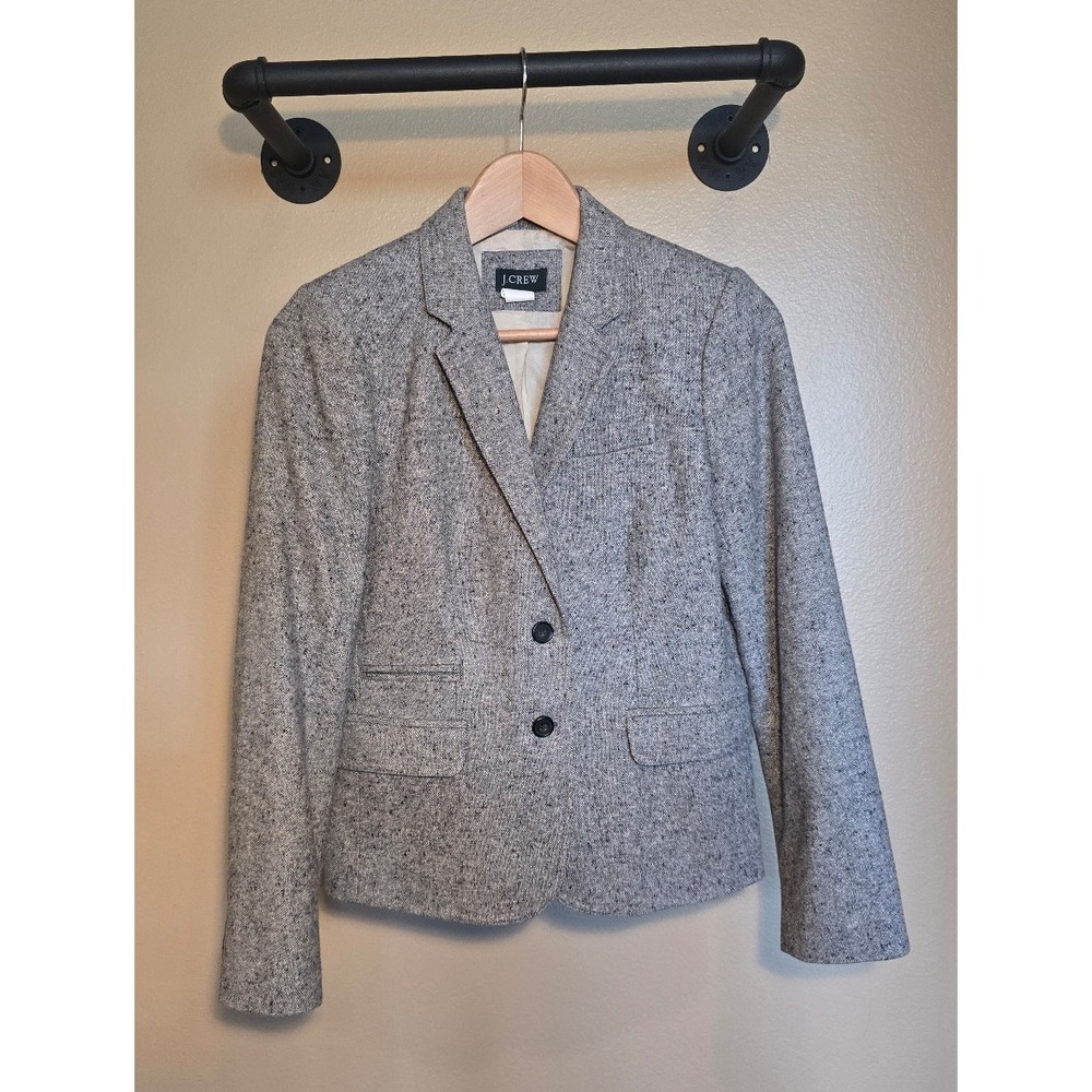J Crew wool and silk Vintage Donagal‎ Blazer preppy school girl look